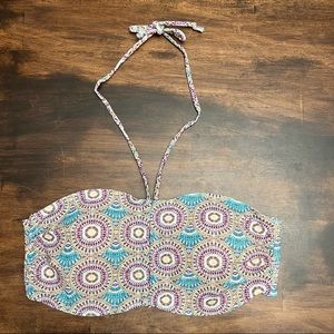 Atmosphere kaleidoscope multicolor bikini top size 12